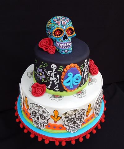 Day of the Dead 40th - Cake by Elizabeth Miles Cake Design