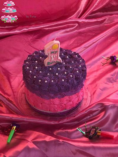 Buttercream Rosette Cake - Cake by Risha