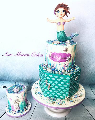 Mermaid 1st Birthday  - Cake by Ann-Marie Youngblood