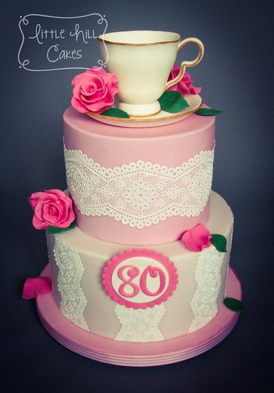 Old English Tea Party Cake - Cake by Little Hill Cakes
