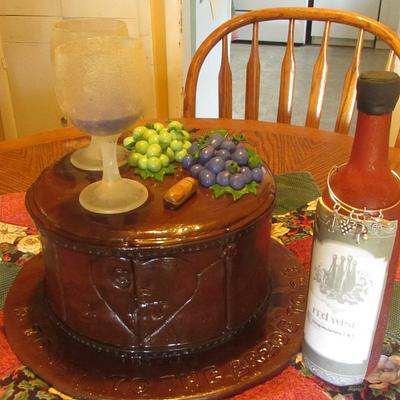 Wine Barrel Cake  - Cake by Laura 