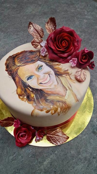 Portrait painting - Cake by Fatiha Kadi