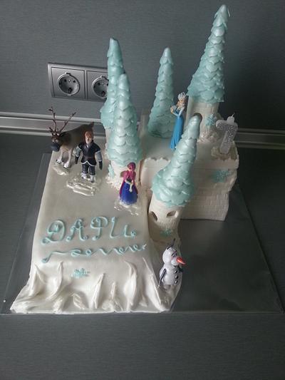 Fondant Disney Frozen Cake - Cake by Antonia Lazarova
