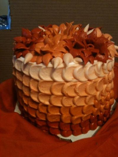 Good bye summer.... Hello fall... ombre cake - Cake by Tracy Buttermore