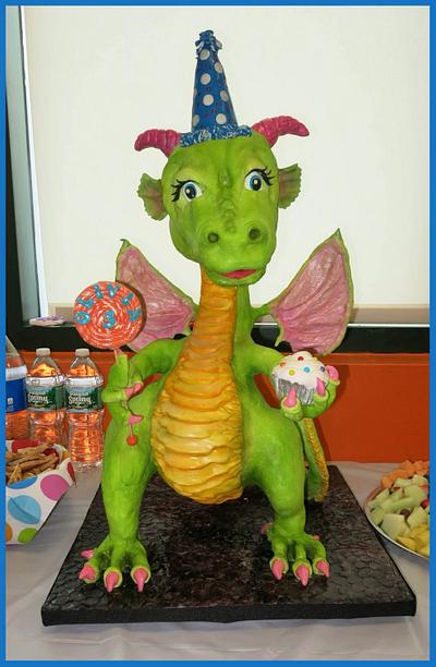 Girly Dragon Cake  - Cake by StacyZ
