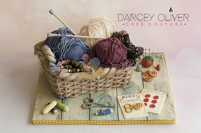 Knitting Basket - Cake by Sugar Street Studios by Zoe Burmester