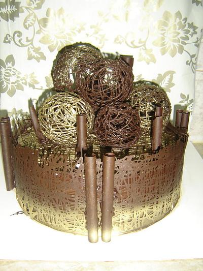 Chocolate Yarn Balls - Cake by Katarina