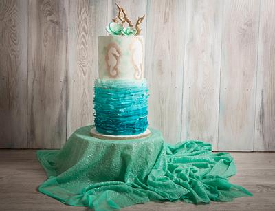Wedding marine cake - Cake by Wedding Painting Cakes by Soraya Torrejon
