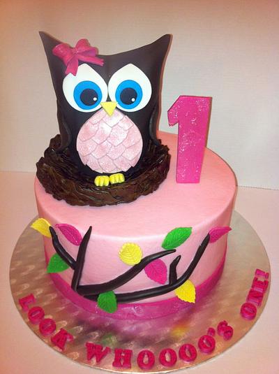 First birthday Owl cake - Cake by Carol
