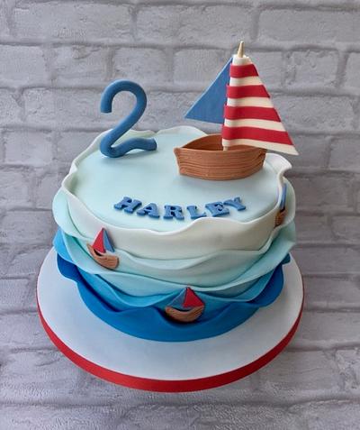 Boats and Waves - Cake by Canoodle Cake Company
