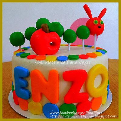My version of the Very Hungry Caterpillar - Cake by Pink Plate Meals and Cakes