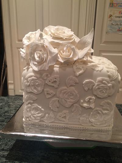 Wedding Rose Cake - Cake by KimmyCakes
