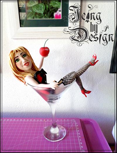 Lady in Martini glass - Cake by Jennifer