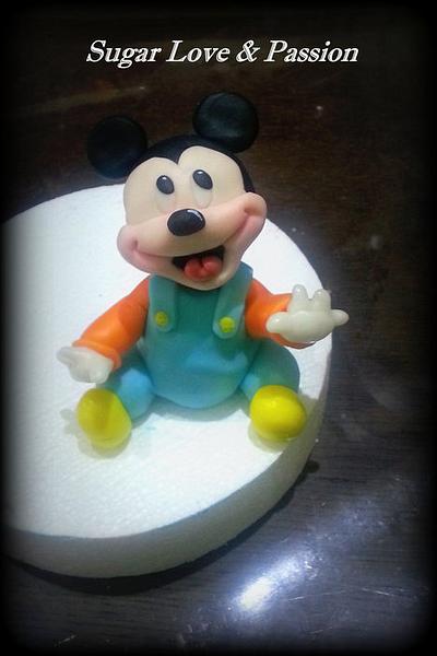 Baby Mickey Mouse cake topper - Cake by Mary Ciaramella (Sugar Love & Passion)