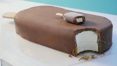 Giant Double Caramel MAGNUM Ice Cream Cake - Cake by HowToCookThat
