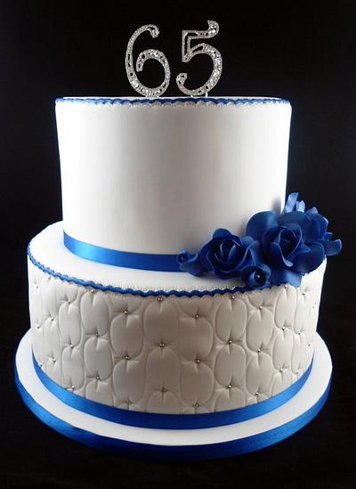 65th Wedding Anniversary - Cake by Lisa-Jane Fudge