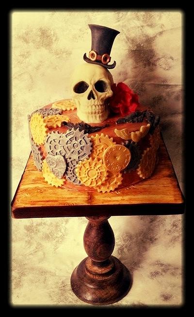 Steampunk Skull  - Cake by Time for Tiffin 