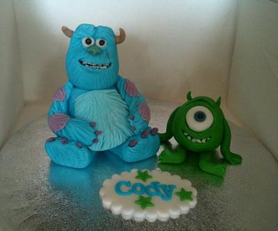 Monsters. Inc sully and mike  - Cake by silversparkle