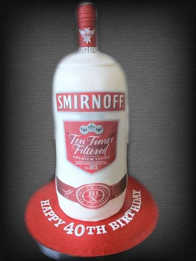 Smirnoff vodka bottle - Cake by Deb-beesdelights