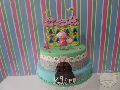Peppa Pig Princess of the fairies and her castle! - Cake by zuKKErando