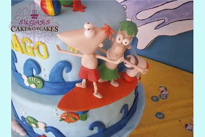 PHINEAS AND FERB CAKE - Cake by SUGARScakecupcakes