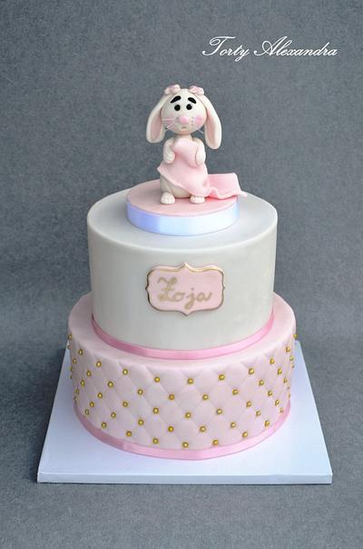 Christening cake with bunny  - Cake by Torty Alexandra