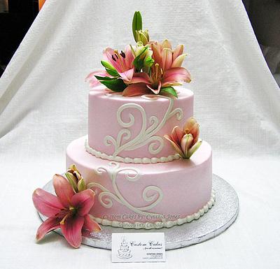 Pink Wedding ... - Cake by Cynthia Jones