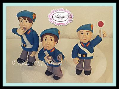 The three Policemen grappling with the thief...😅 - Cake by silvia B.cake art