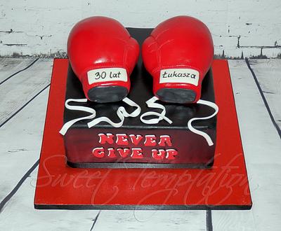 Boxing Gloves Cake - Cake by Urszula Landowska