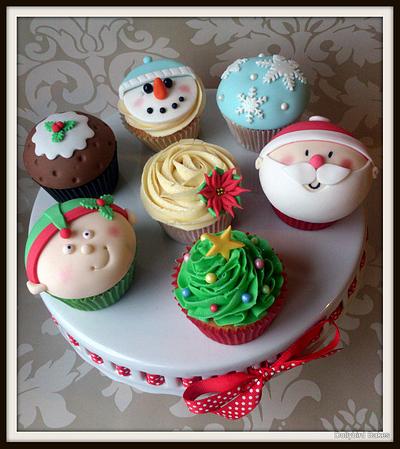 Christmas Themed Cupcakes - Cake by Dollybird Bakes
