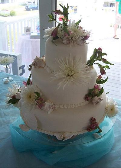 Beach Wedding Cake - Cake by Cherissweets