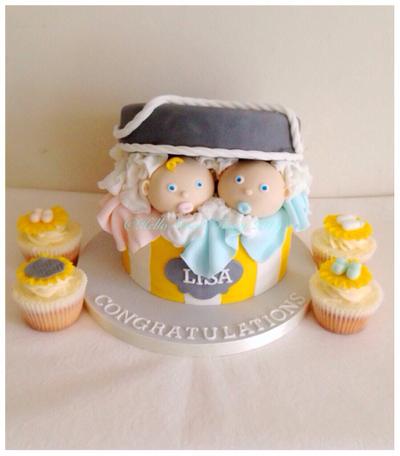 Peek-a-boo Twins! - Cake by Michelle Singleton