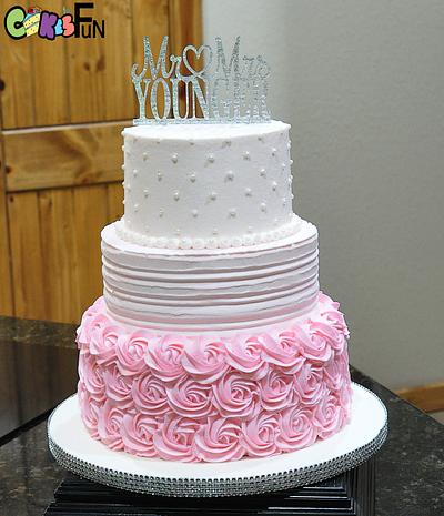 Wedding Cake in Pink - Cake by Cakes For Fun