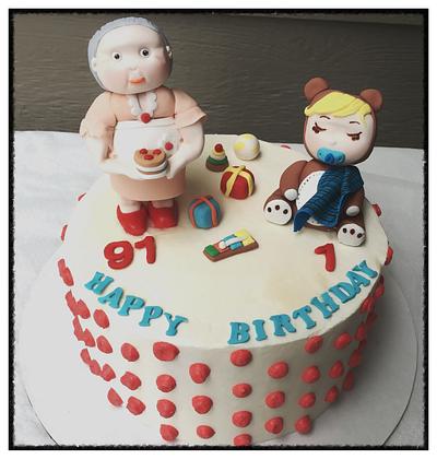 Grandma & baby  - Cake by Live Love n Bake 