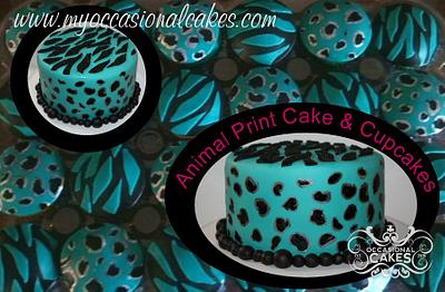 Animal Print Cake & Cuppies - Cake by Occasional Cakes
