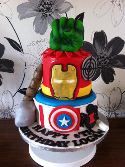 Super hero cake - Cake by ASliceOfWhatYouFancy