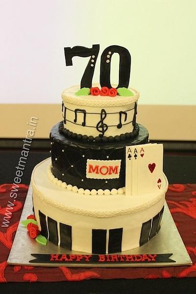 3 tier cake for Mom - Cake by Sweet Mantra Homemade Customized Cakes Pune