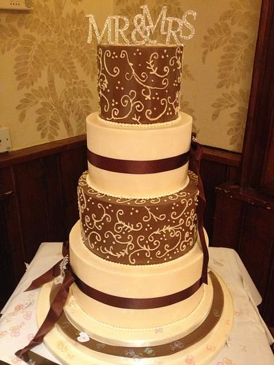 my sisters wedding cake  - Cake by d and k creative cakes
