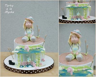 fishing girl - Cake by Myska