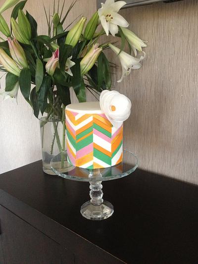 Small engagement cake  - Cake by Lisa Salerno 
