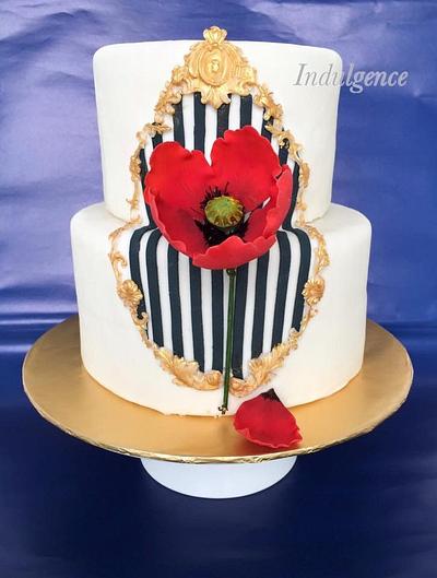 Red poppy - Cake by Indulgence 