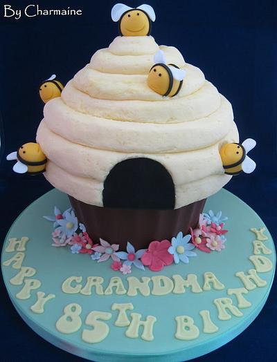 Bee Hive Giant Cupcake - Cake by Charmaine 