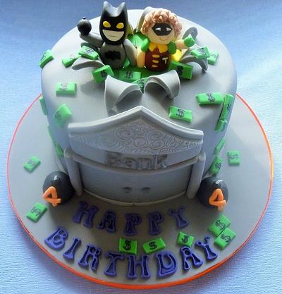 Batman and Robin Cake - Cake by Amazing Grace Cakes