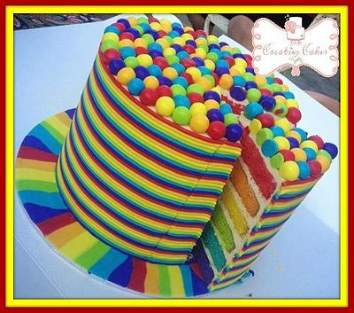 Fondant Rainbow Cake - Cake by Gen