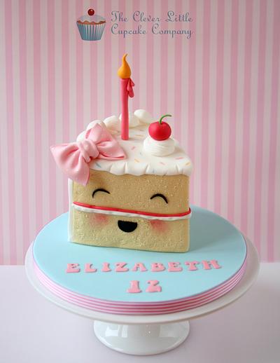 Birthday Cake Slice - Cake by Amanda’s Little Cake Boutique