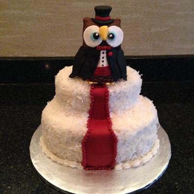 Owl Groom's Cake - Cake by Julia 