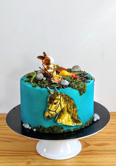 bunny and horse cake - Cake by rantingfrenchmama