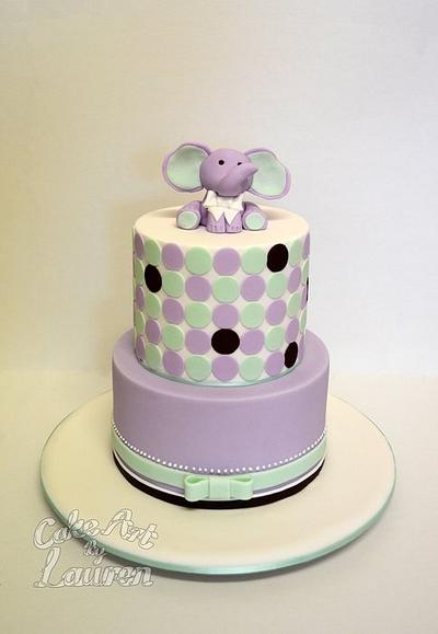 Baby Elephant Baby Shower Cake - Cake by Lauren