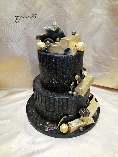 Black and gold - Cake by Marianna Jozefikova