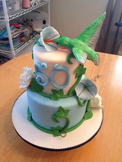 Hummingbird Birthday Cake - Cake by Becky Pendergraft